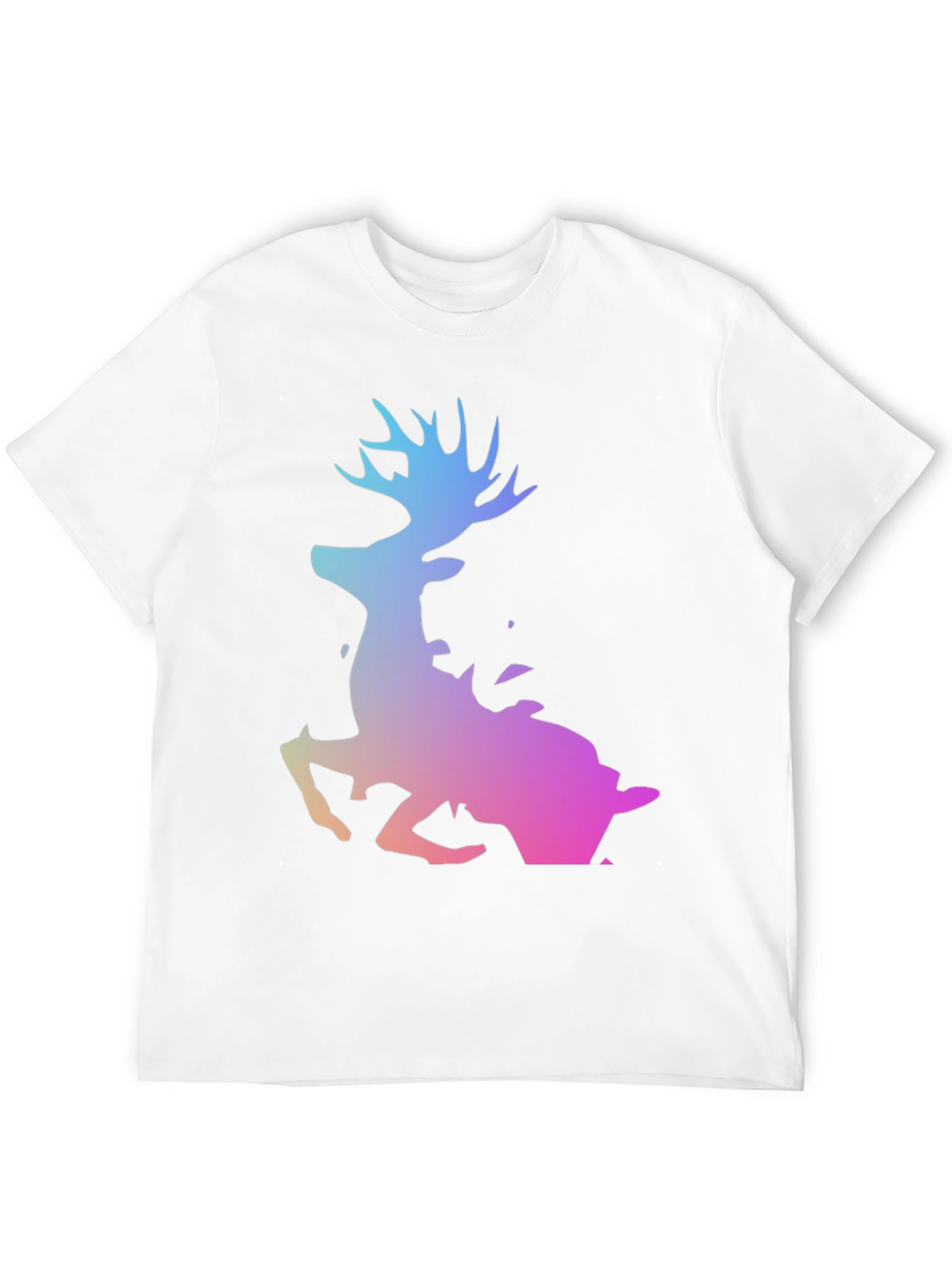 Gradient Deer Black T-Shirt