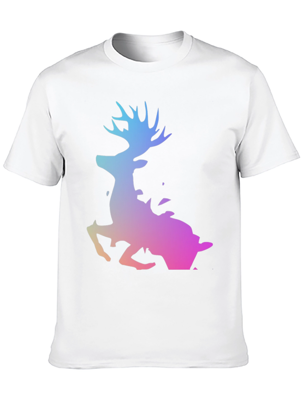 Gradient Deer Black T-Shirt