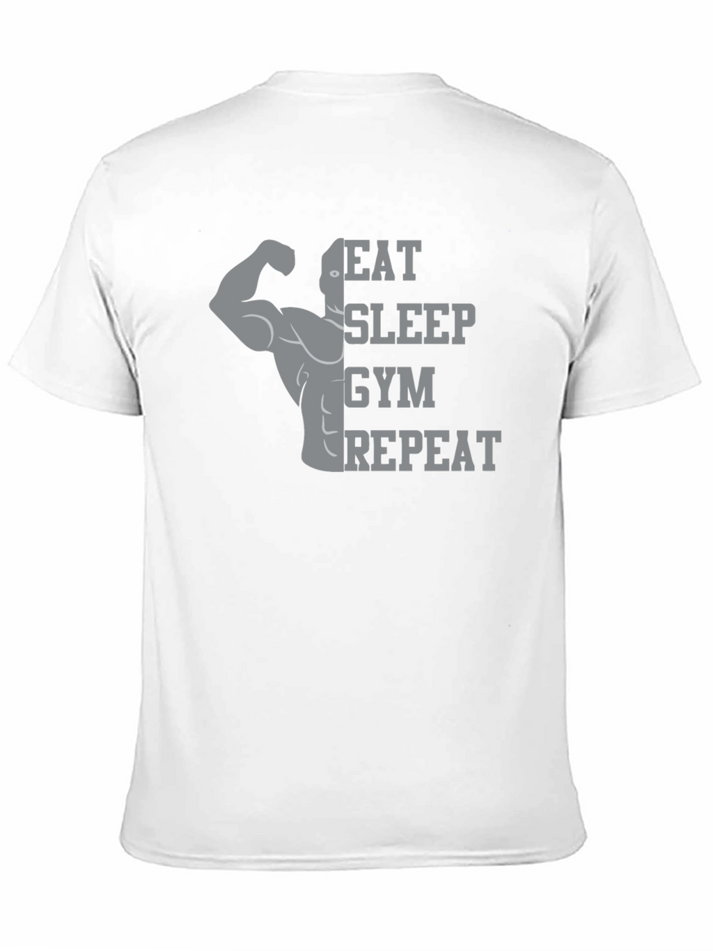Eat Sleep Gym Repeat Black Graphic Tee