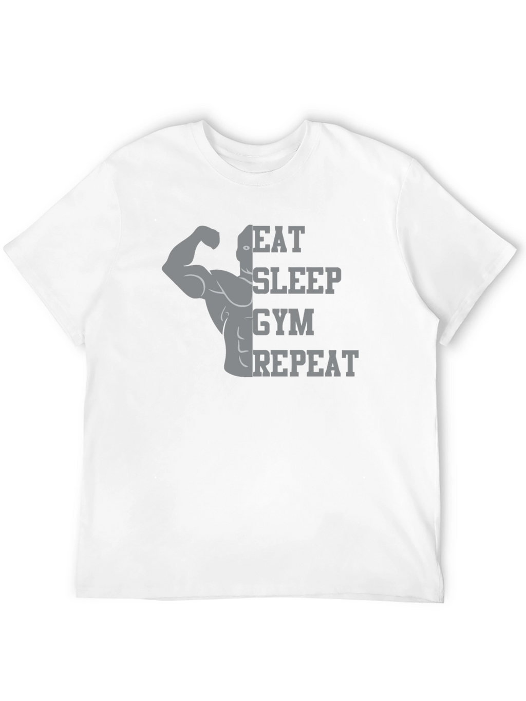 Eat Sleep Gym Repeat Black Graphic Tee
