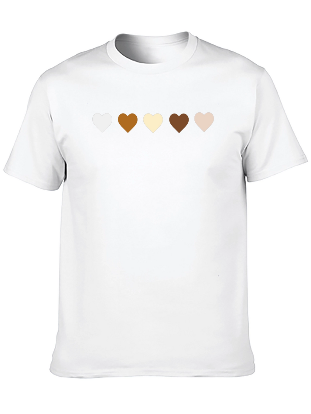 Diversity Hearts T-Shirt - Black Casual Tee