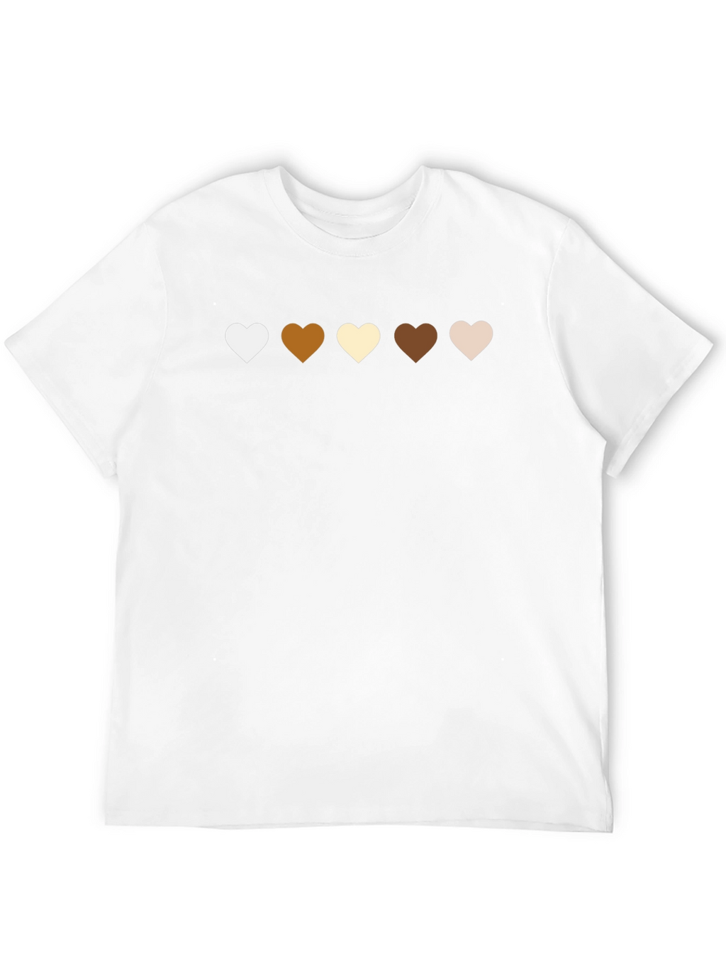 Diversity Hearts T-Shirt - Black Casual Tee