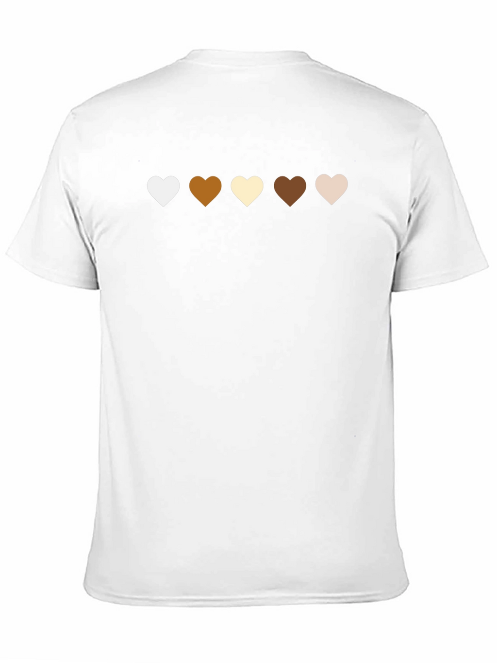 Diversity Hearts T-Shirt - Black Casual Tee