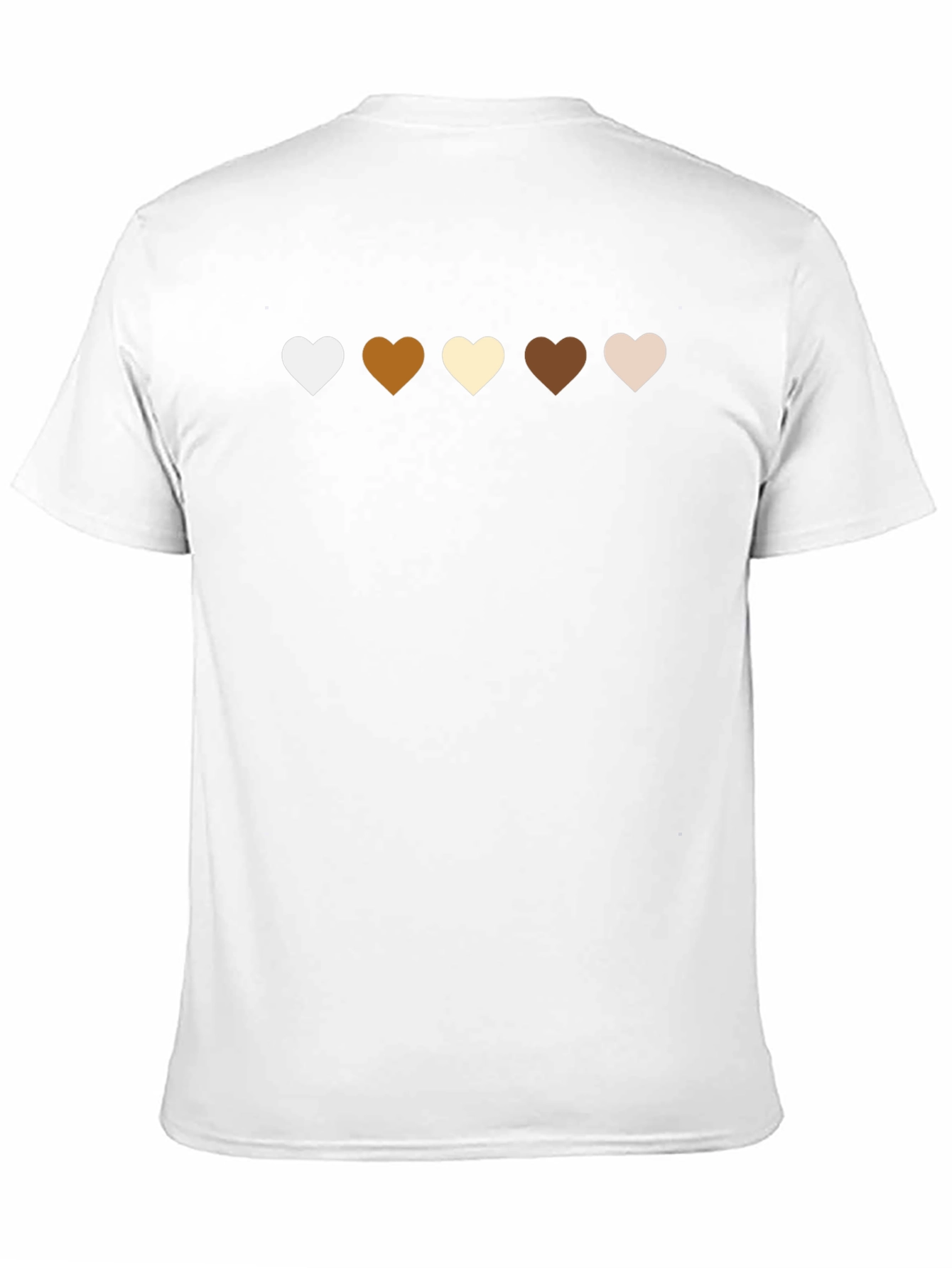 Diversity Hearts T-Shirt - Black Casual Tee