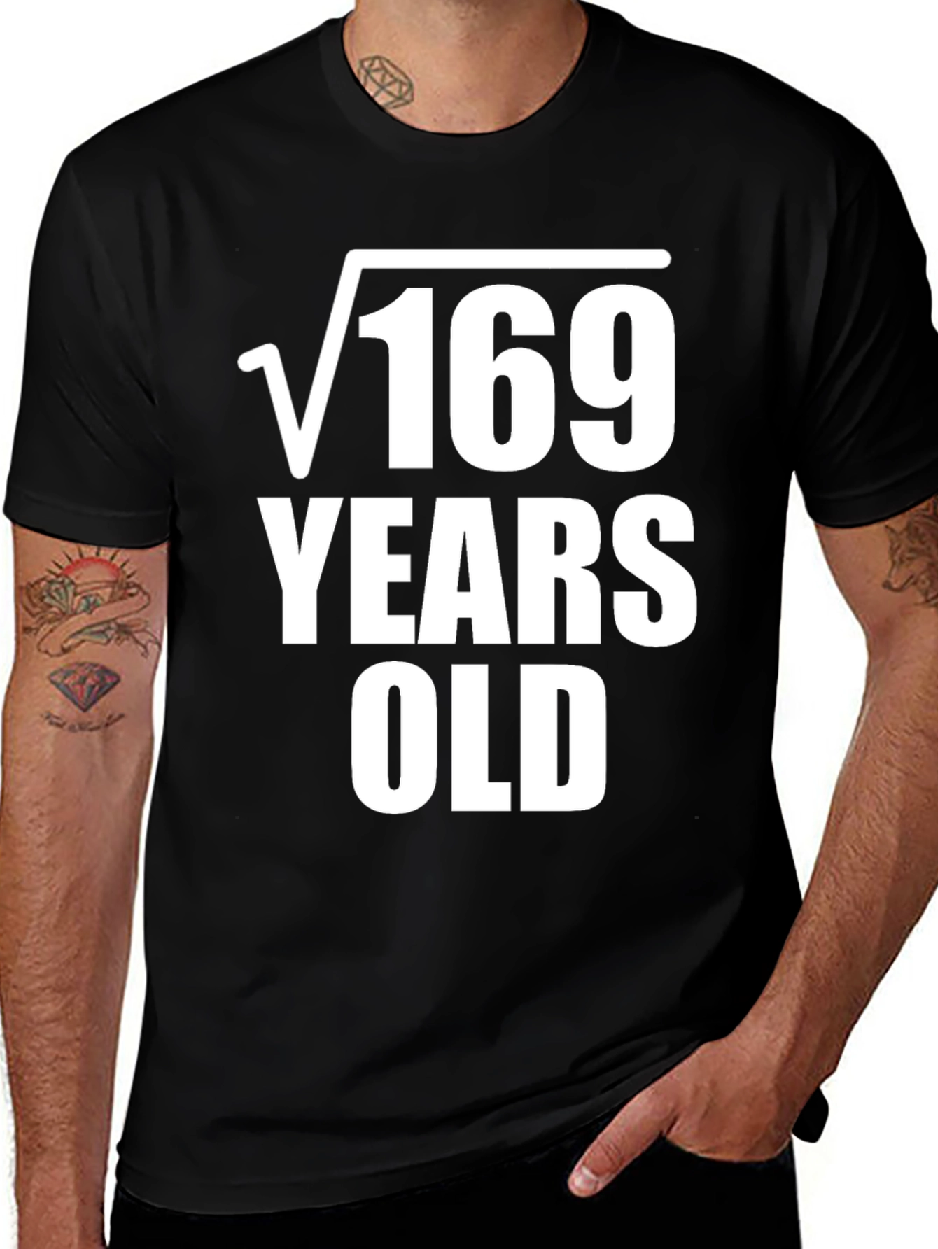 Funny Math 13th Birthday Square Root Graphic Tee
