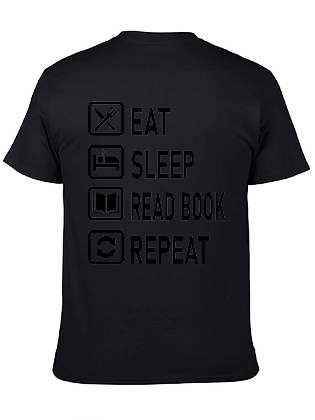 Eat Sleep Read Book Repeat Graphic T-Shirt