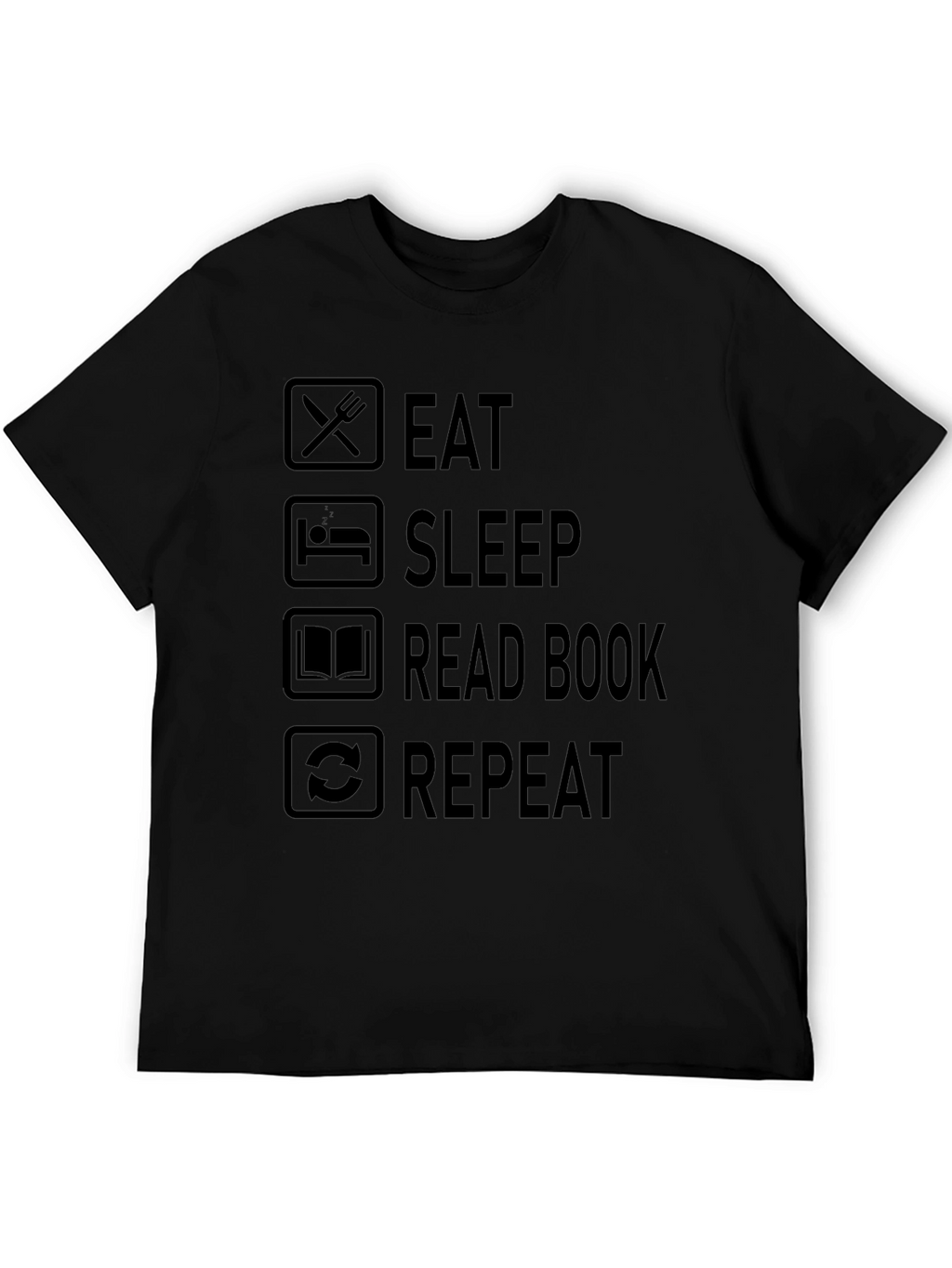 Eat Sleep Read Book Repeat Graphic T-Shirt