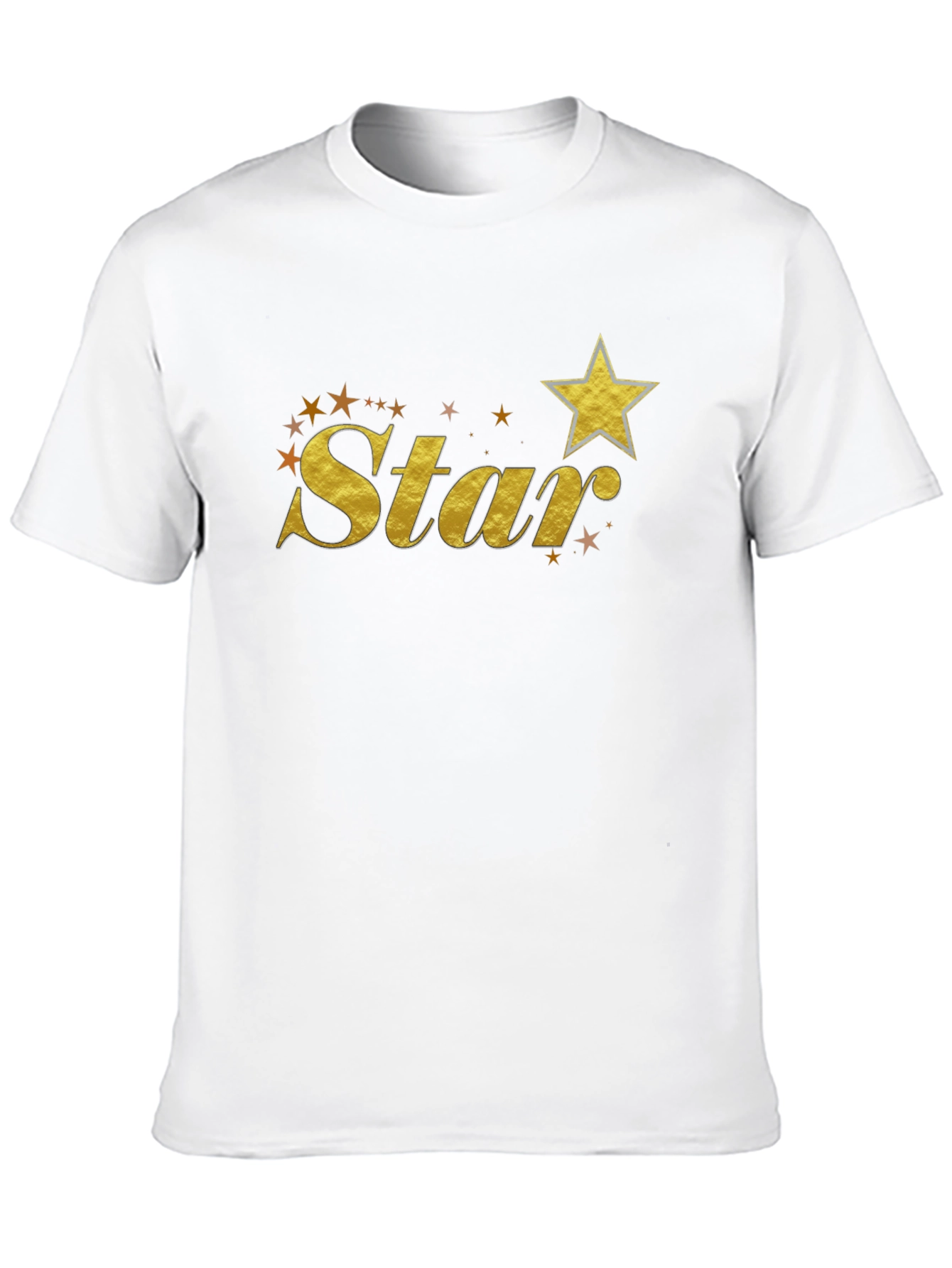 Gold Star Graphic Black T-Shirt