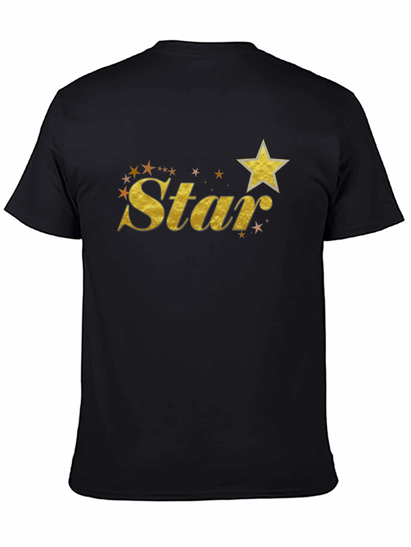 Gold Star Graphic Black T-Shirt