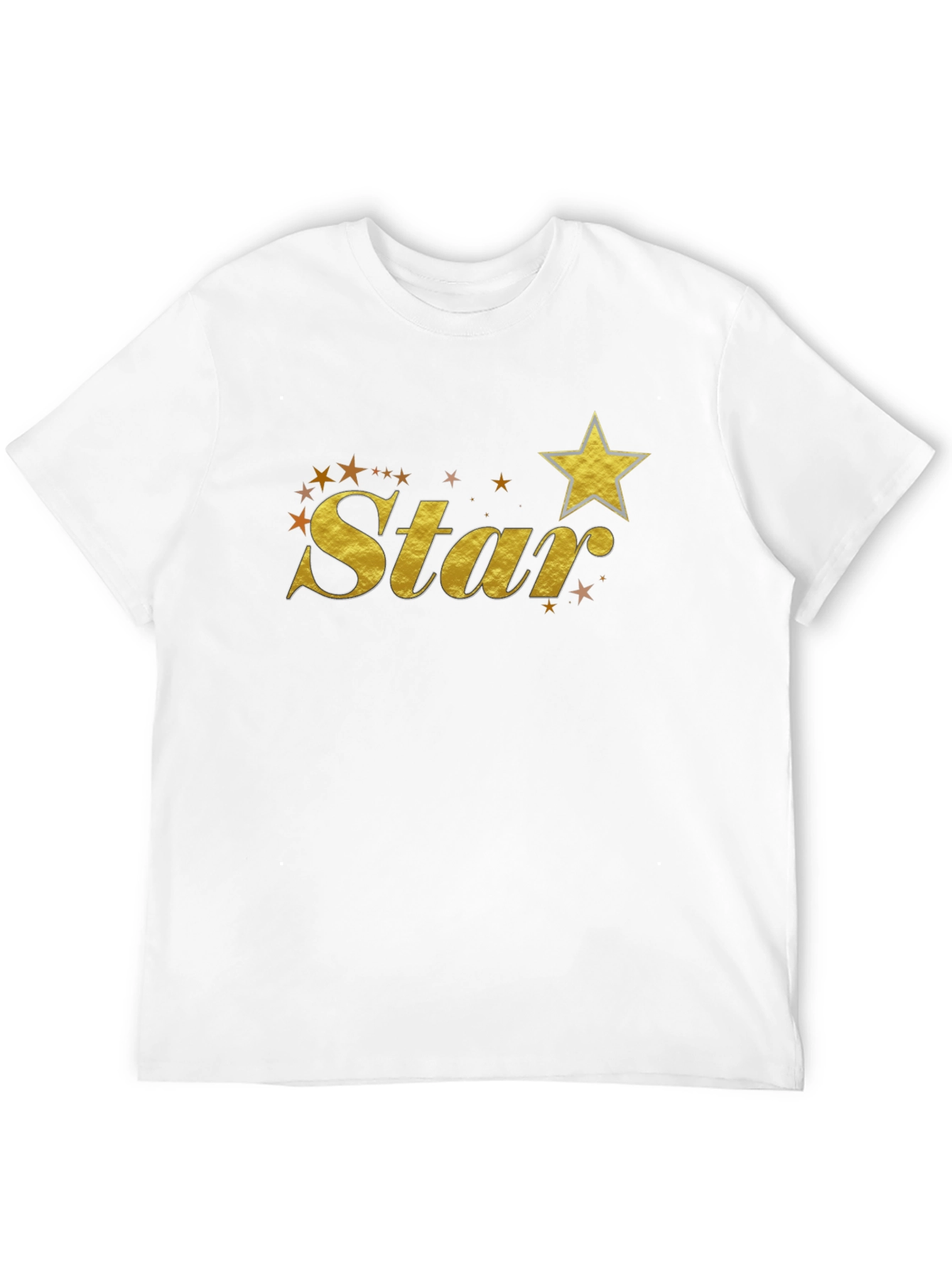 Gold Star Graphic Black T-Shirt