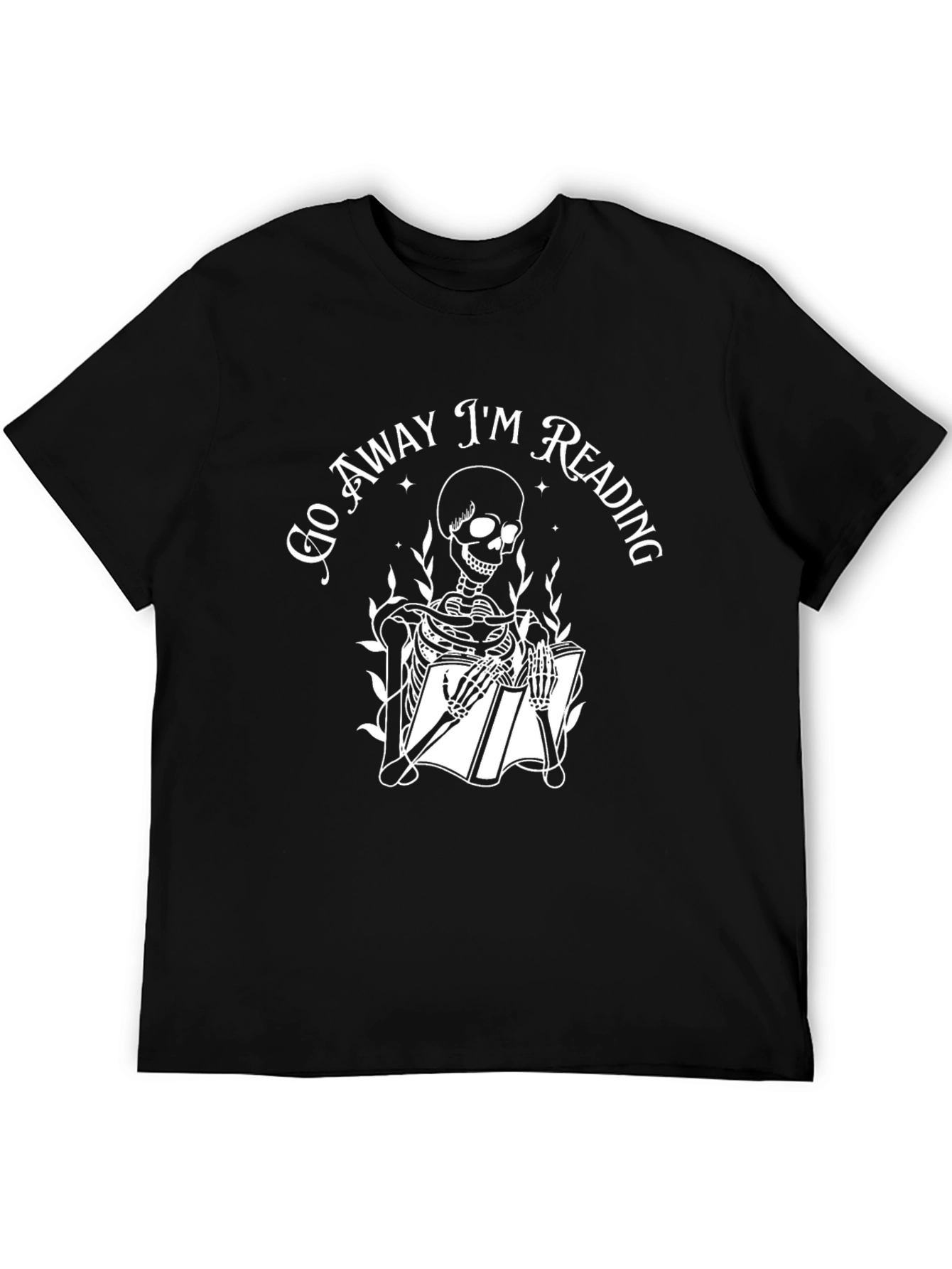Go Away Im Reading T-Shirt Skeleton Reader Tee