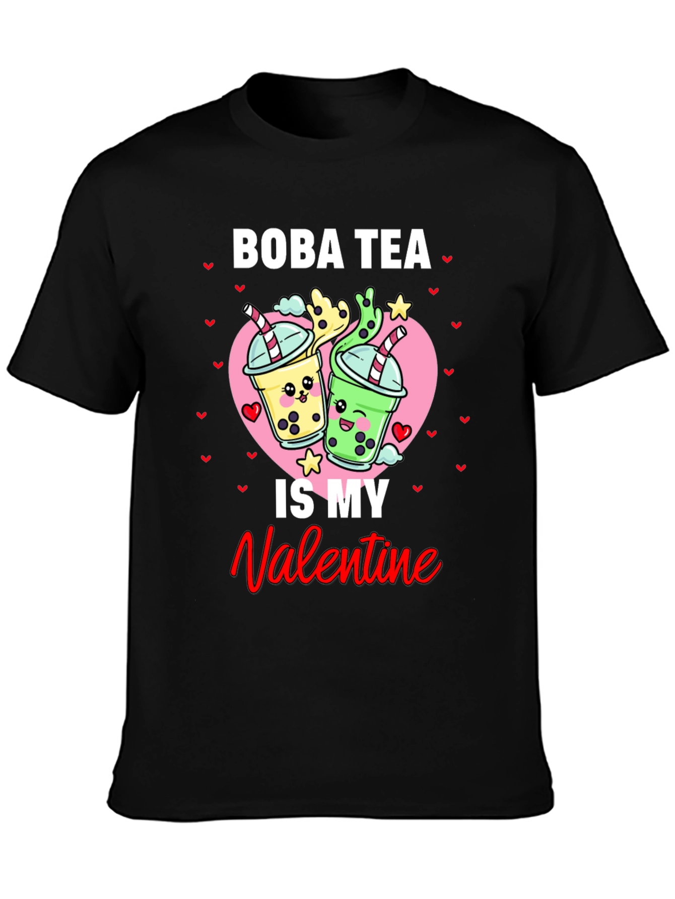 Boba Tea Valentines Day Graphic Tee