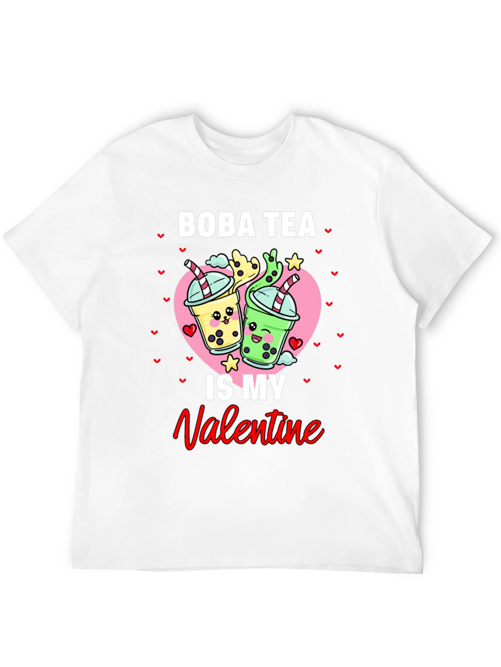 Boba Tea Valentines Day Graphic Tee