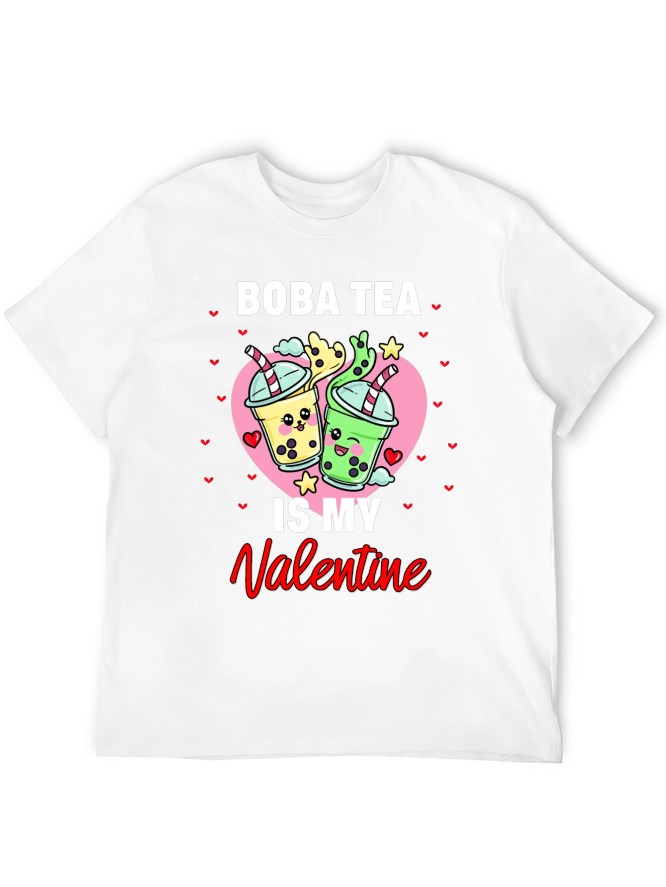 Boba Tea Valentines Day Graphic Tee
