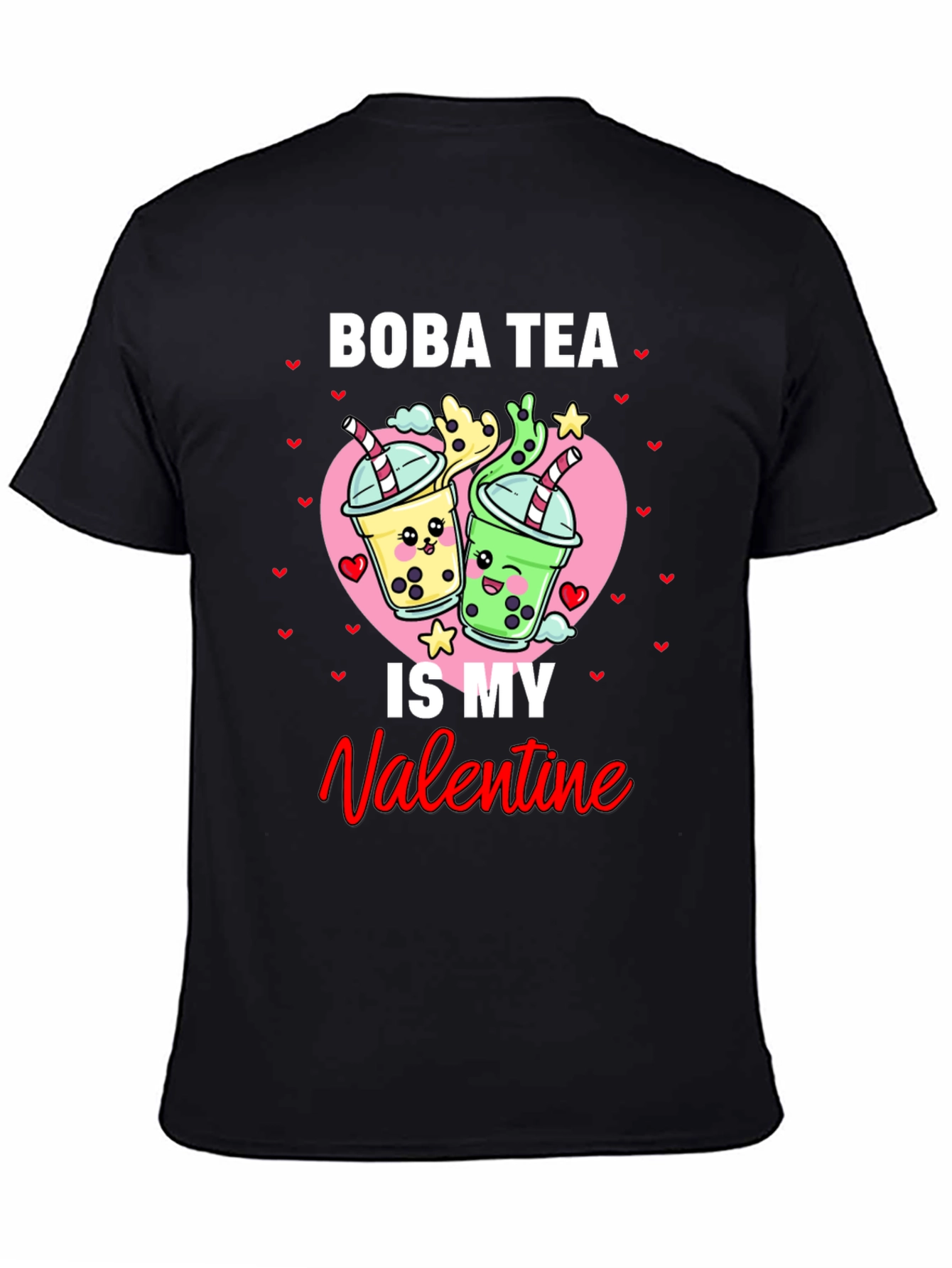 Boba Tea Valentines Day Graphic Tee
