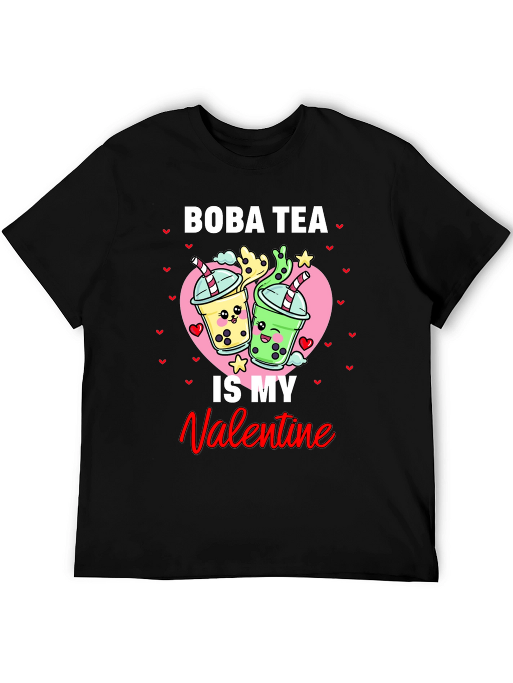 Boba Tea Valentines Day Graphic Tee