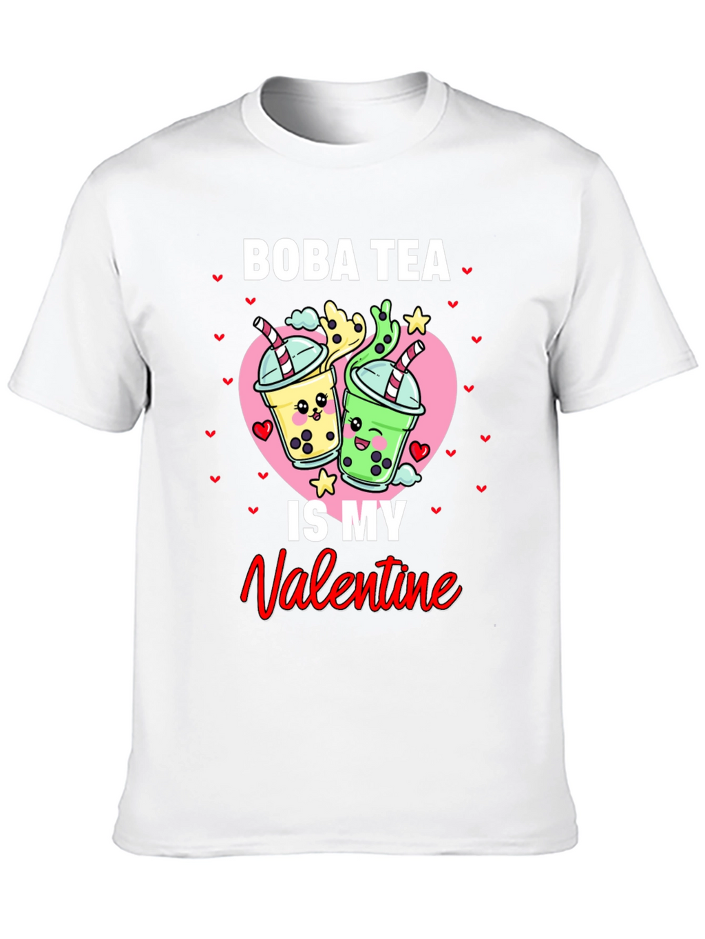Boba Tea Valentines Day Graphic Tee