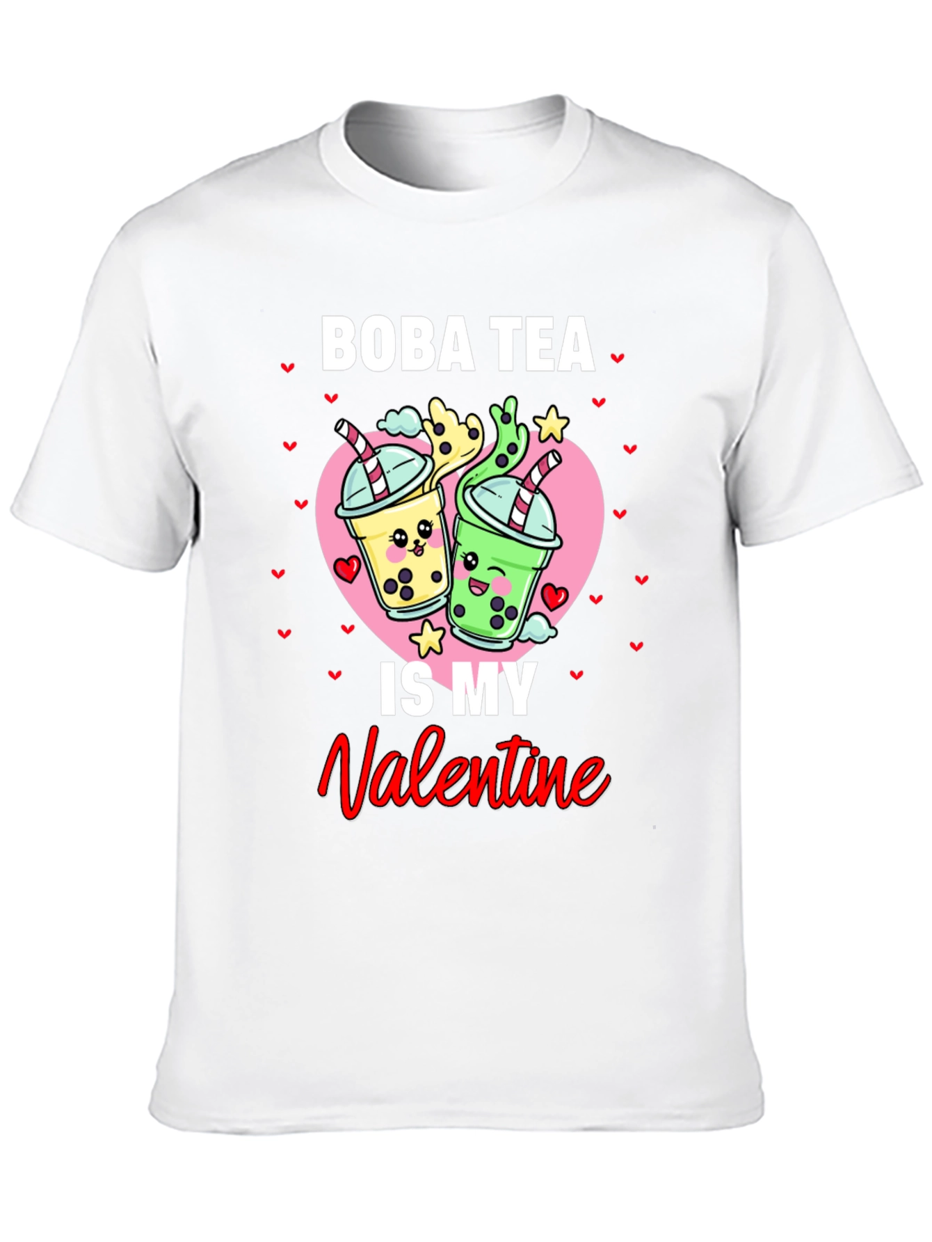 Boba Tea Valentines Day Graphic Tee