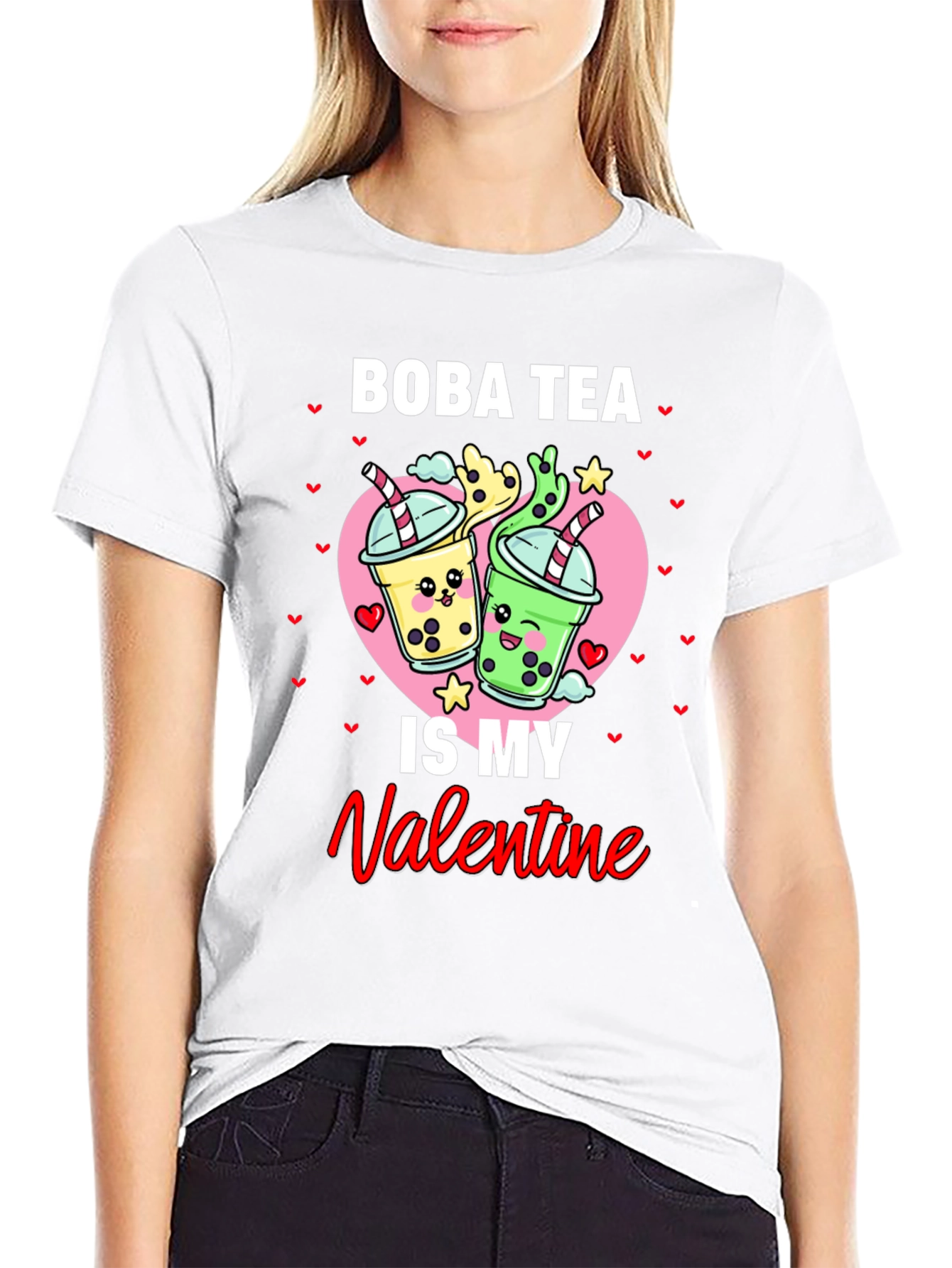 Boba Tea Valentines Day Graphic Tee