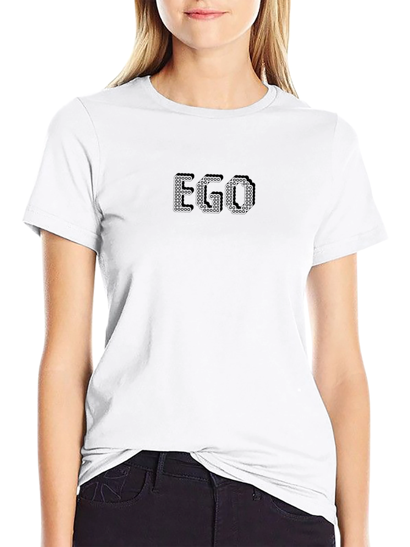 EGO Graphic Print Black T-Shirt