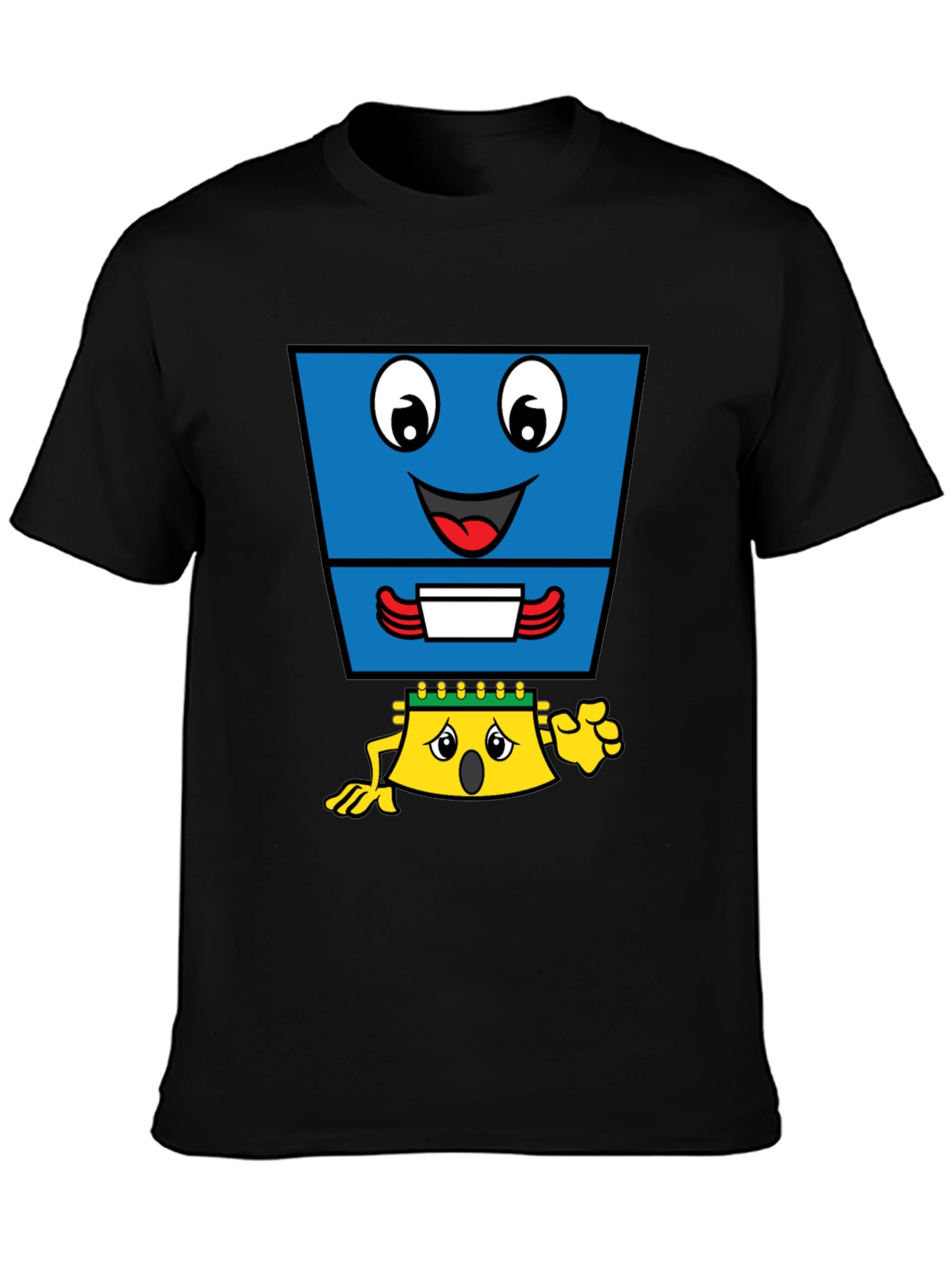 Cartoon Character Black T-Shirt