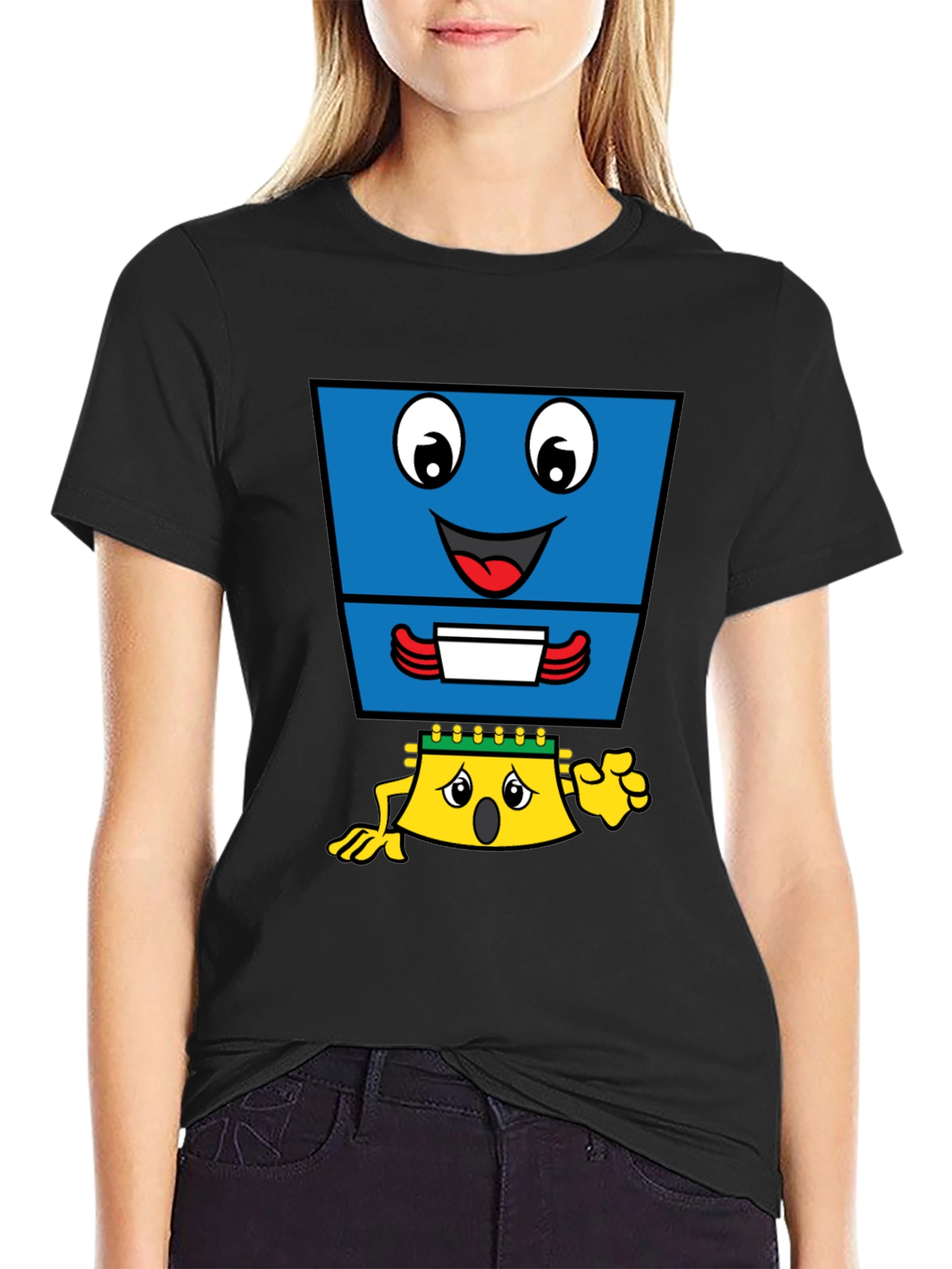 Cartoon Character Black T-Shirt