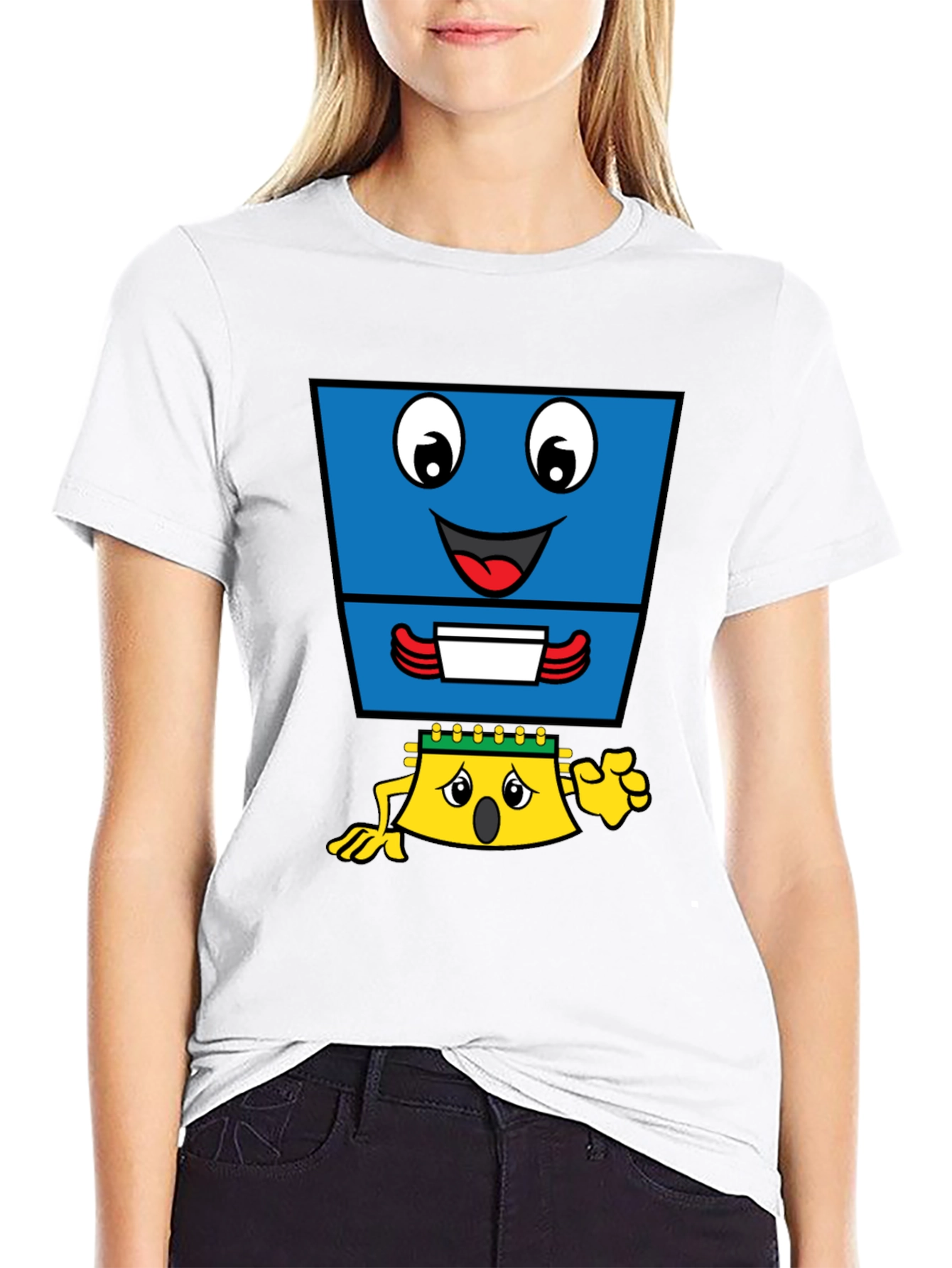 Cartoon Character Black T-Shirt