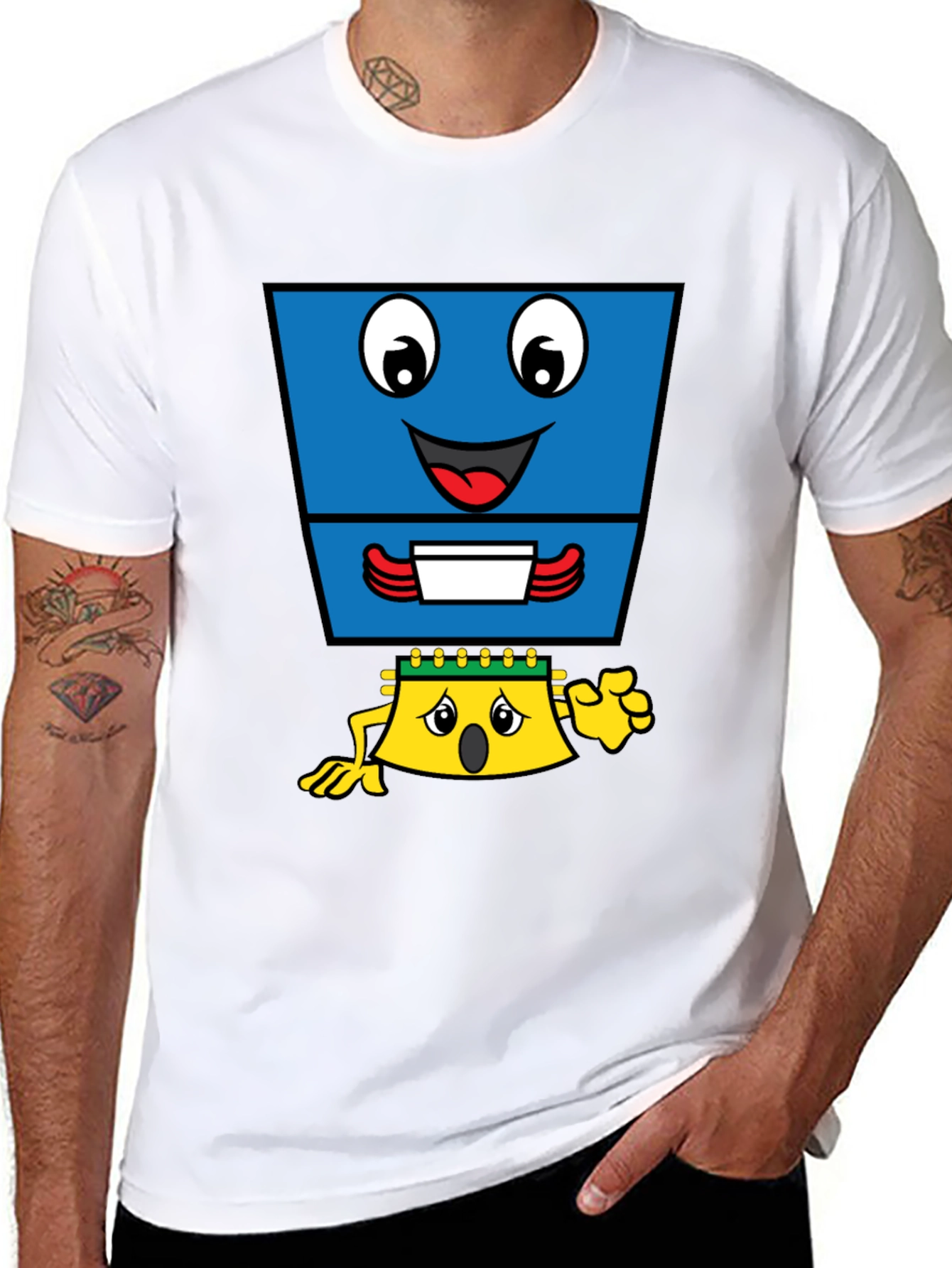 Cartoon Character Black T-Shirt