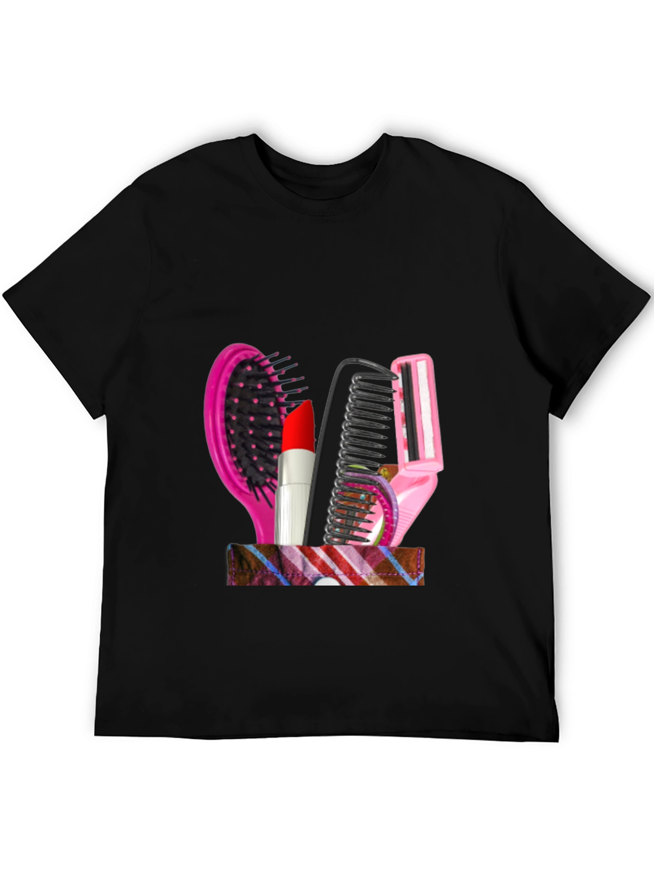 Cosmetic Tool Graphic Black T-Shirt