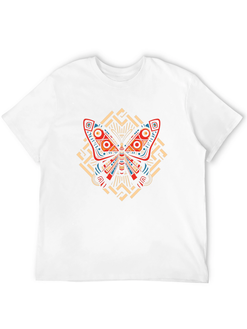 Butterfly Graphic Print Crew Neck T-Shirt