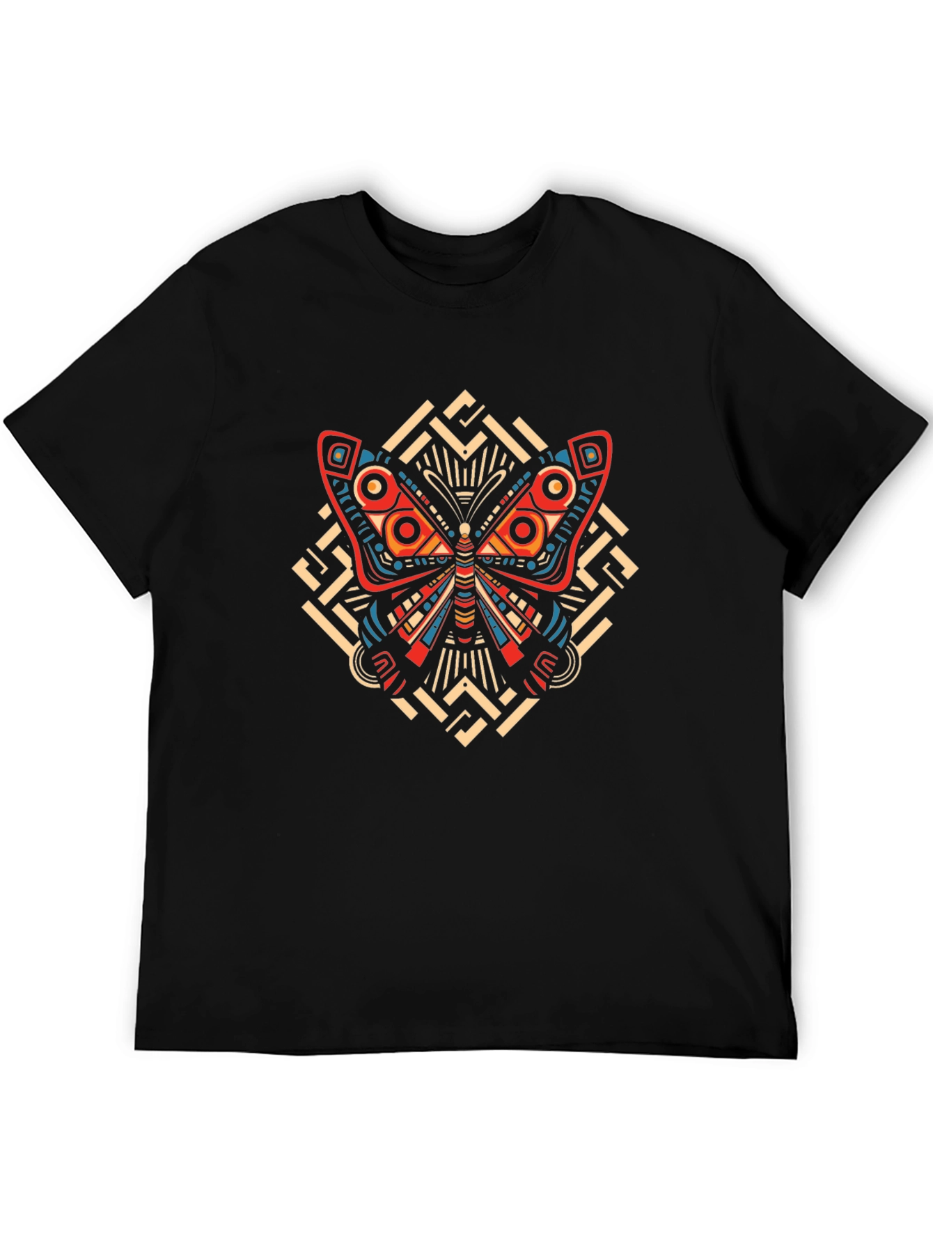 Butterfly Graphic Print Crew Neck T-Shirt