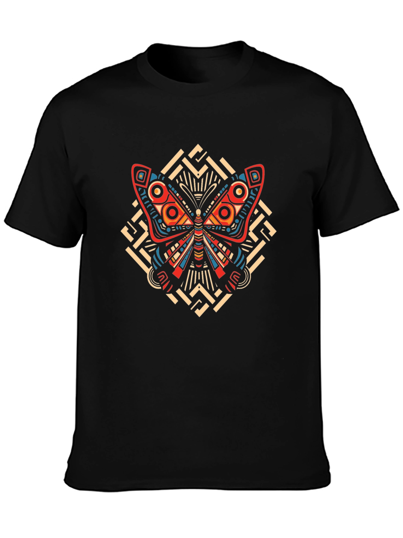 Butterfly Graphic Print Crew Neck T-Shirt
