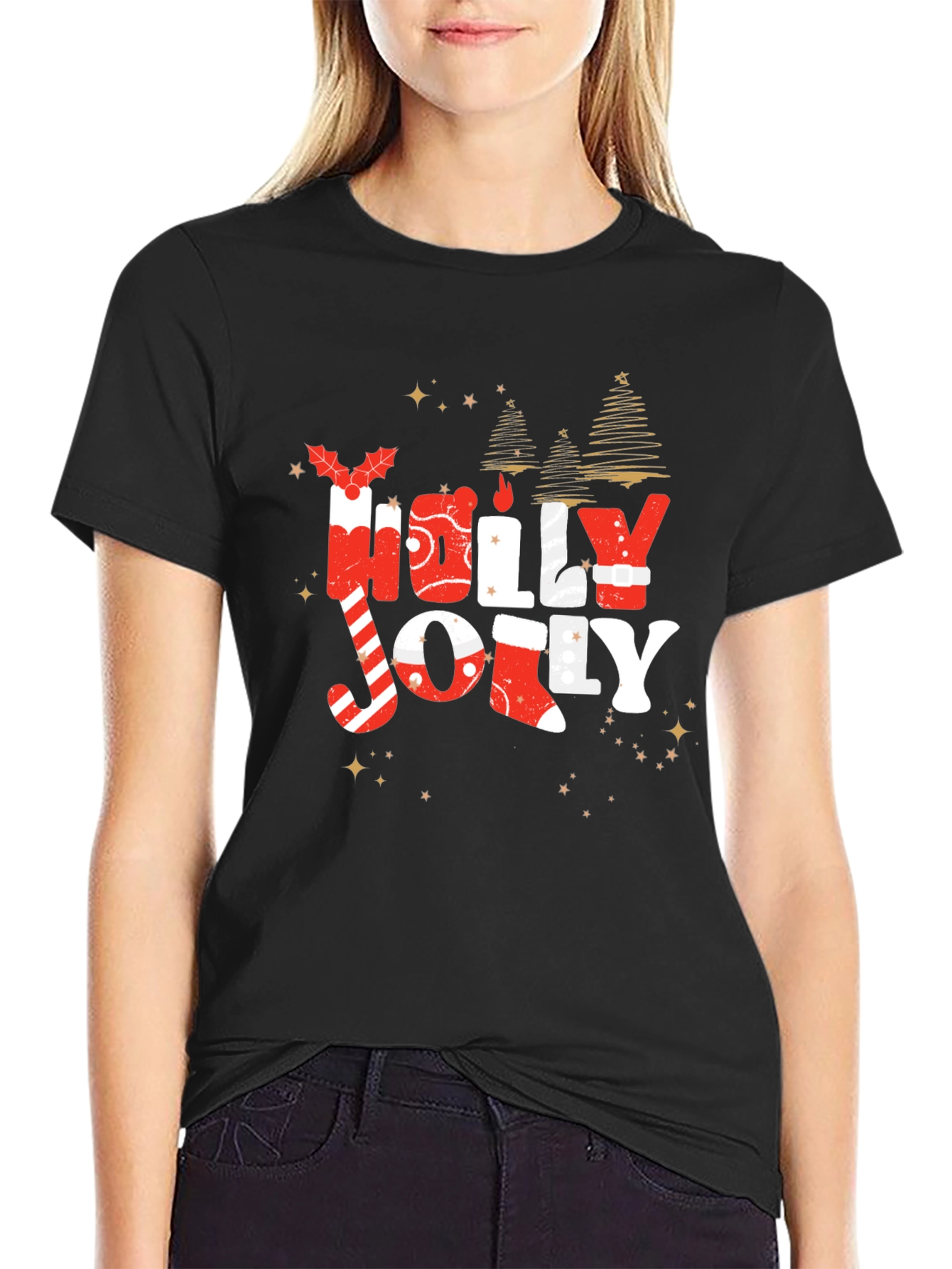 Festive Holly Jolly Christmas T-Shirt