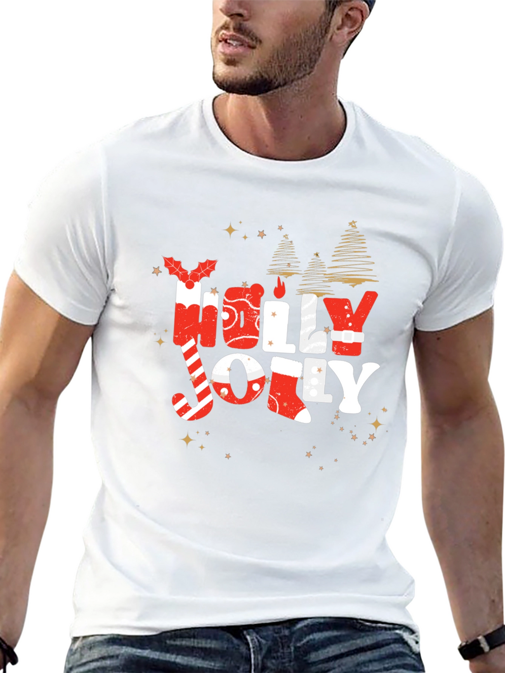 Festive Holly Jolly Christmas T-Shirt