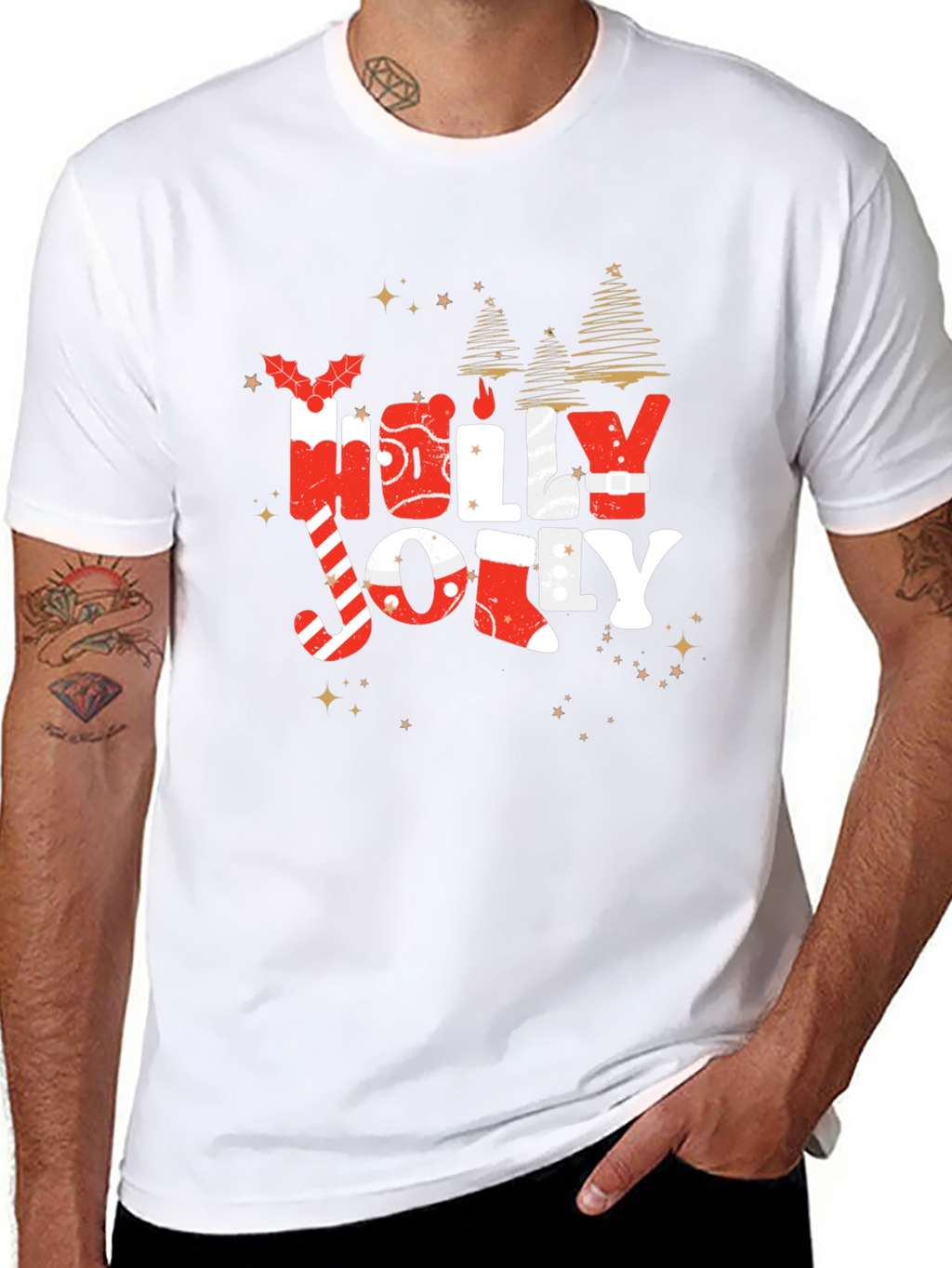 Festive Holly Jolly Christmas T-Shirt