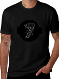 Geometric Seven Black Tee