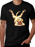 Funny Dog Yoga Black T-Shirt
