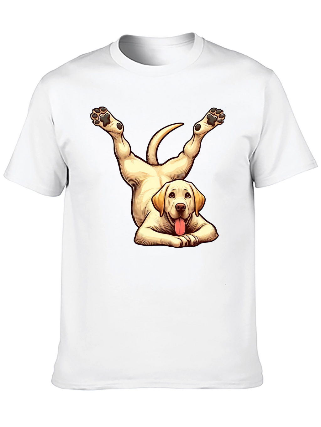 Funny Dog Yoga Black T-Shirt
