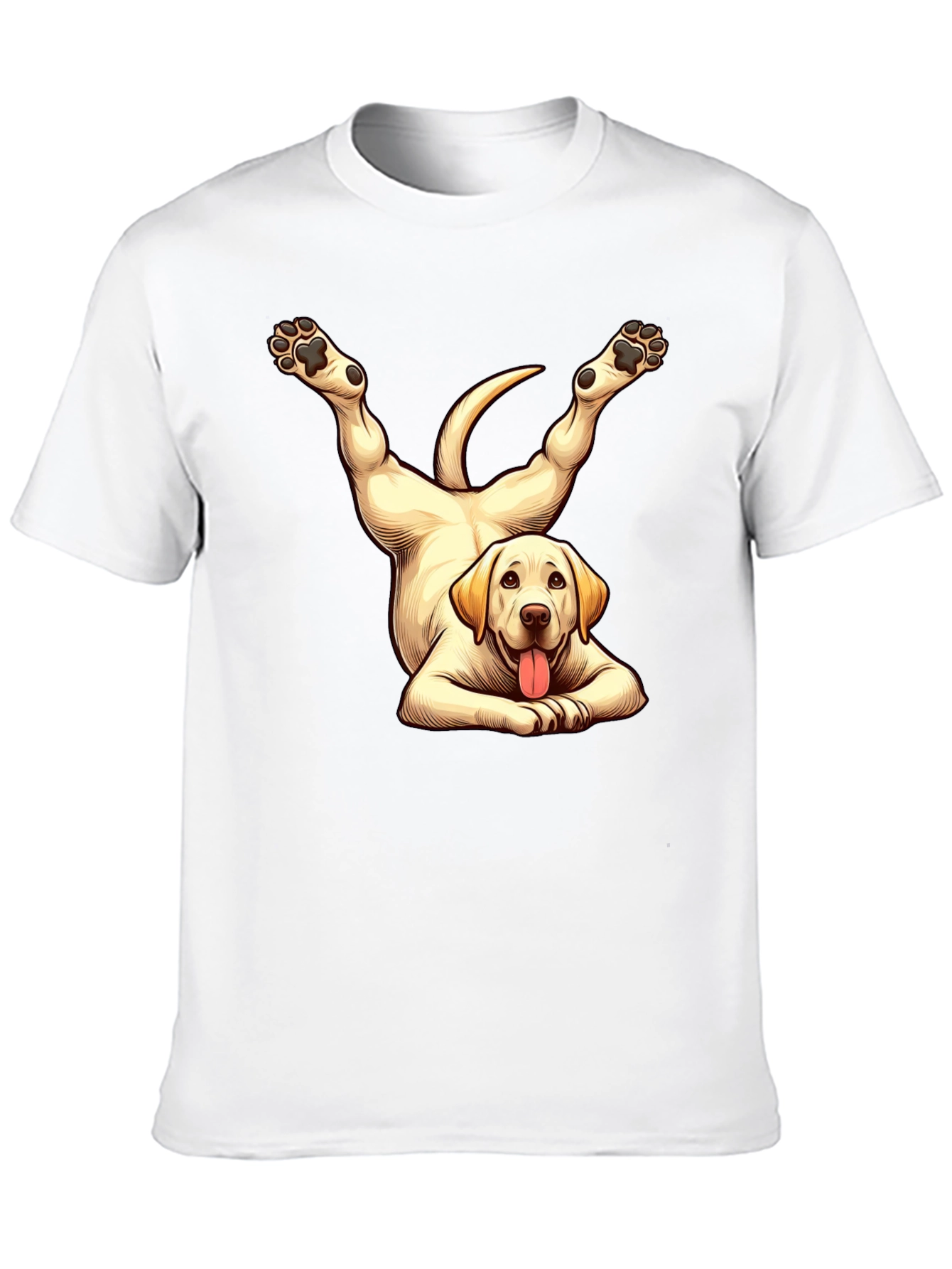 Funny Dog Yoga Black T-Shirt