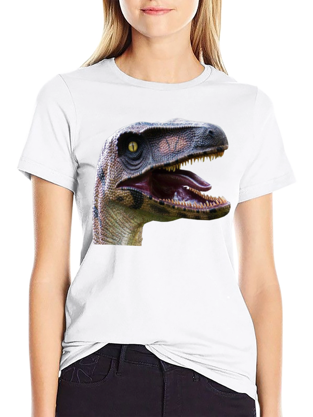 Dinosaur Graphic Print Black T-Shirt