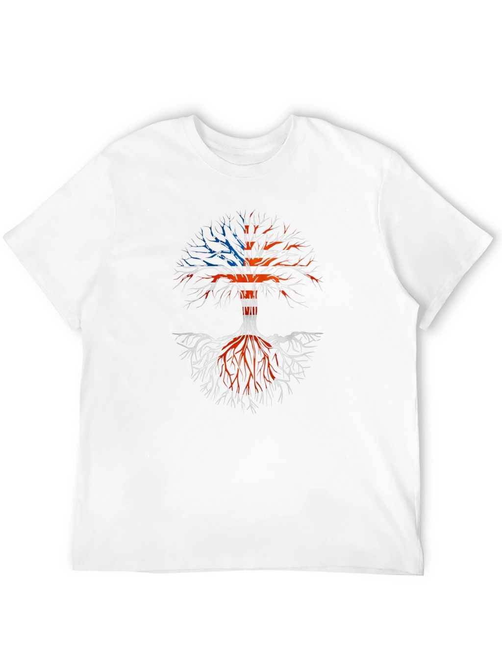 American Roots T-Shirt - Patriotic Tree Design