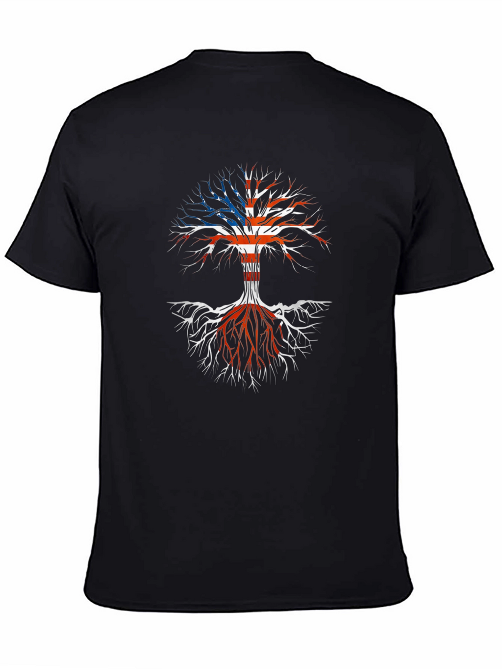 American Roots T-Shirt - Patriotic Tree Design