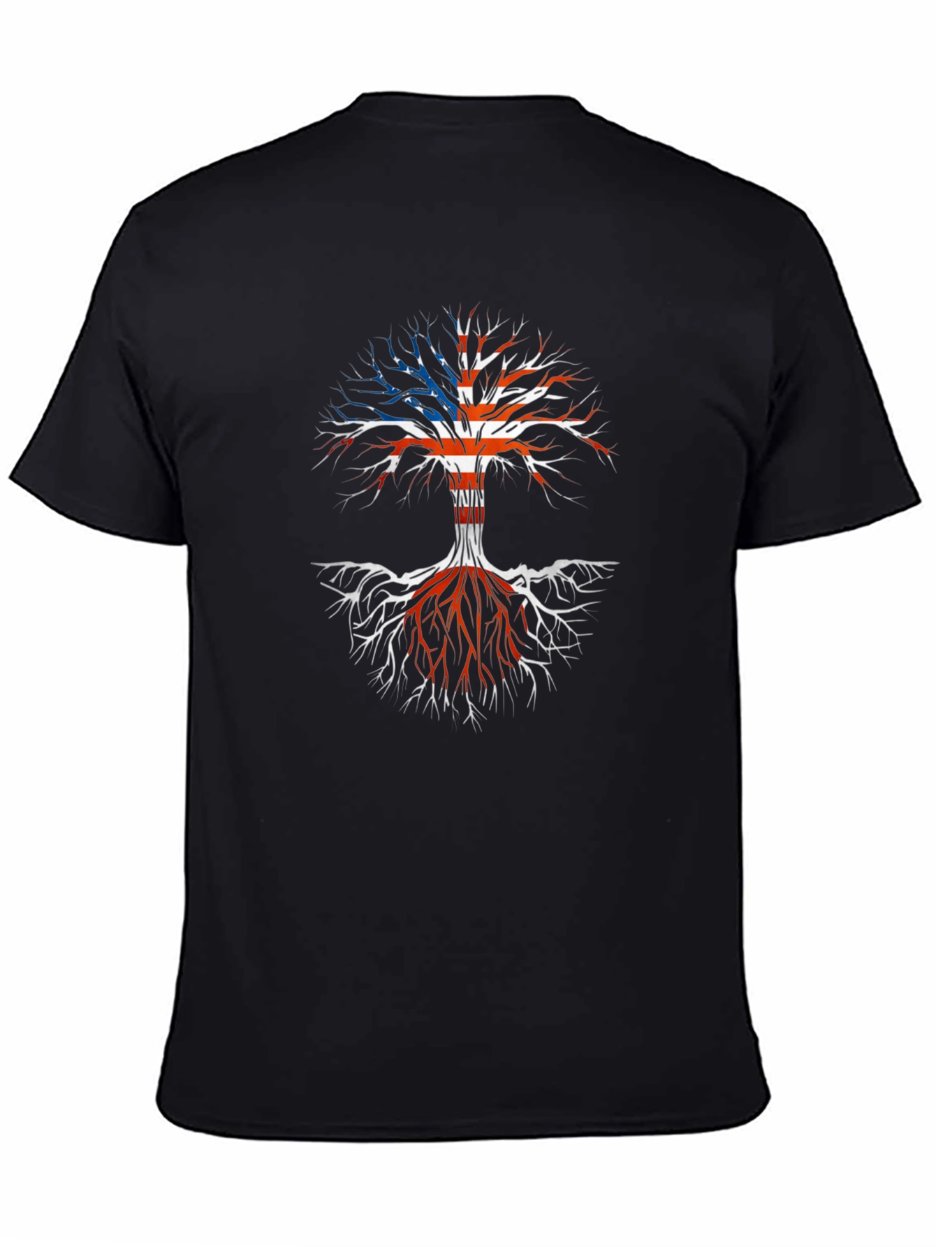 American Roots T-Shirt - Patriotic Tree Design