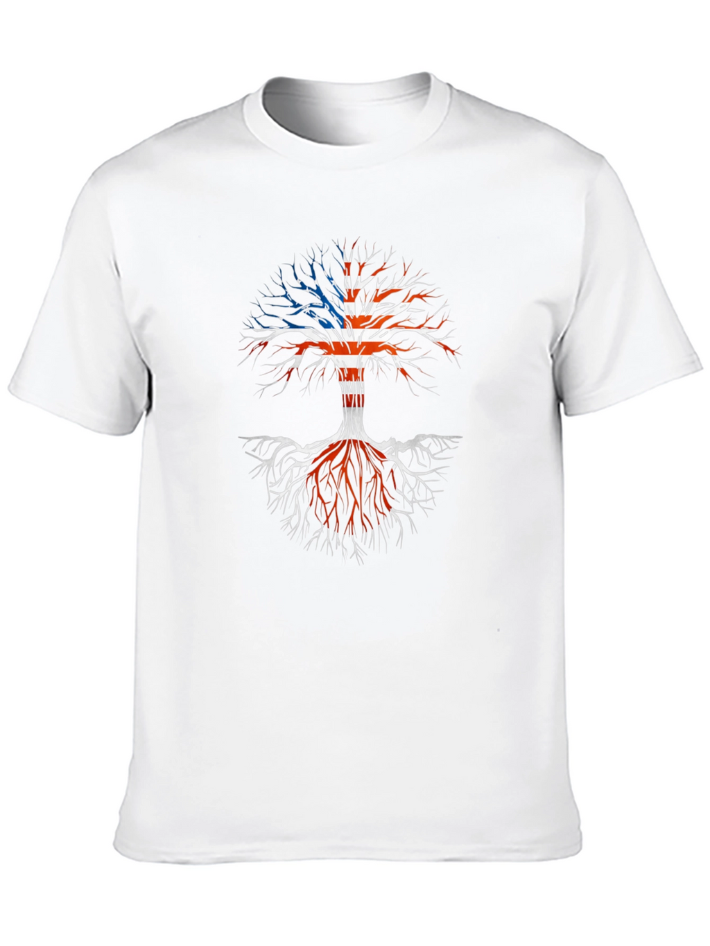 American Roots T-Shirt - Patriotic Tree Design