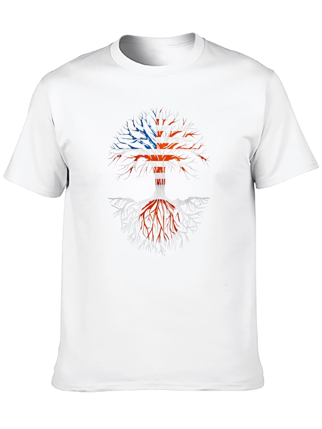 American Roots T-Shirt - Patriotic Tree Design