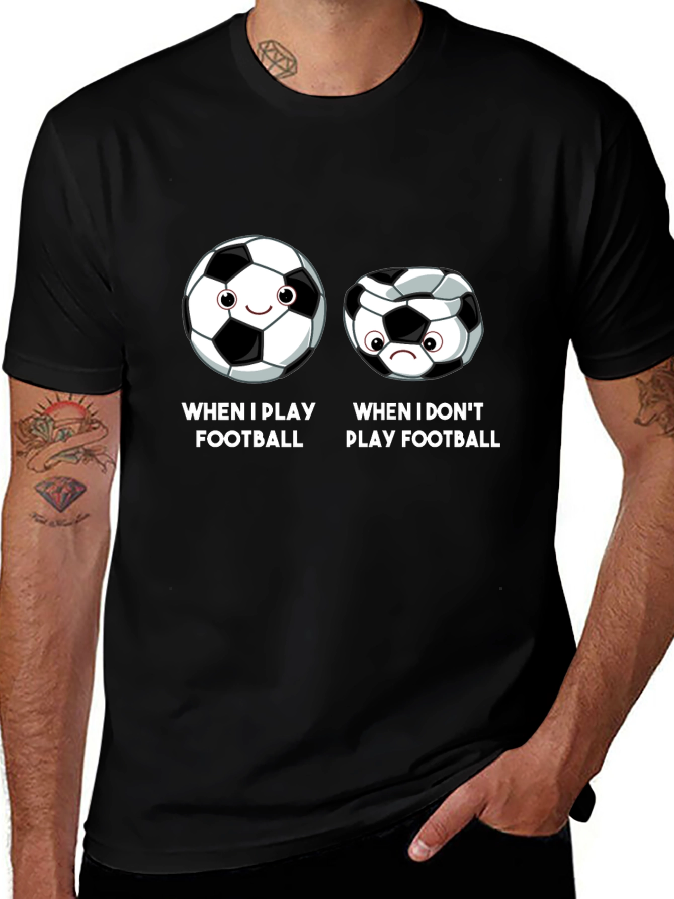 Funny Football Graphic T-Shirt - Play or Dont Play