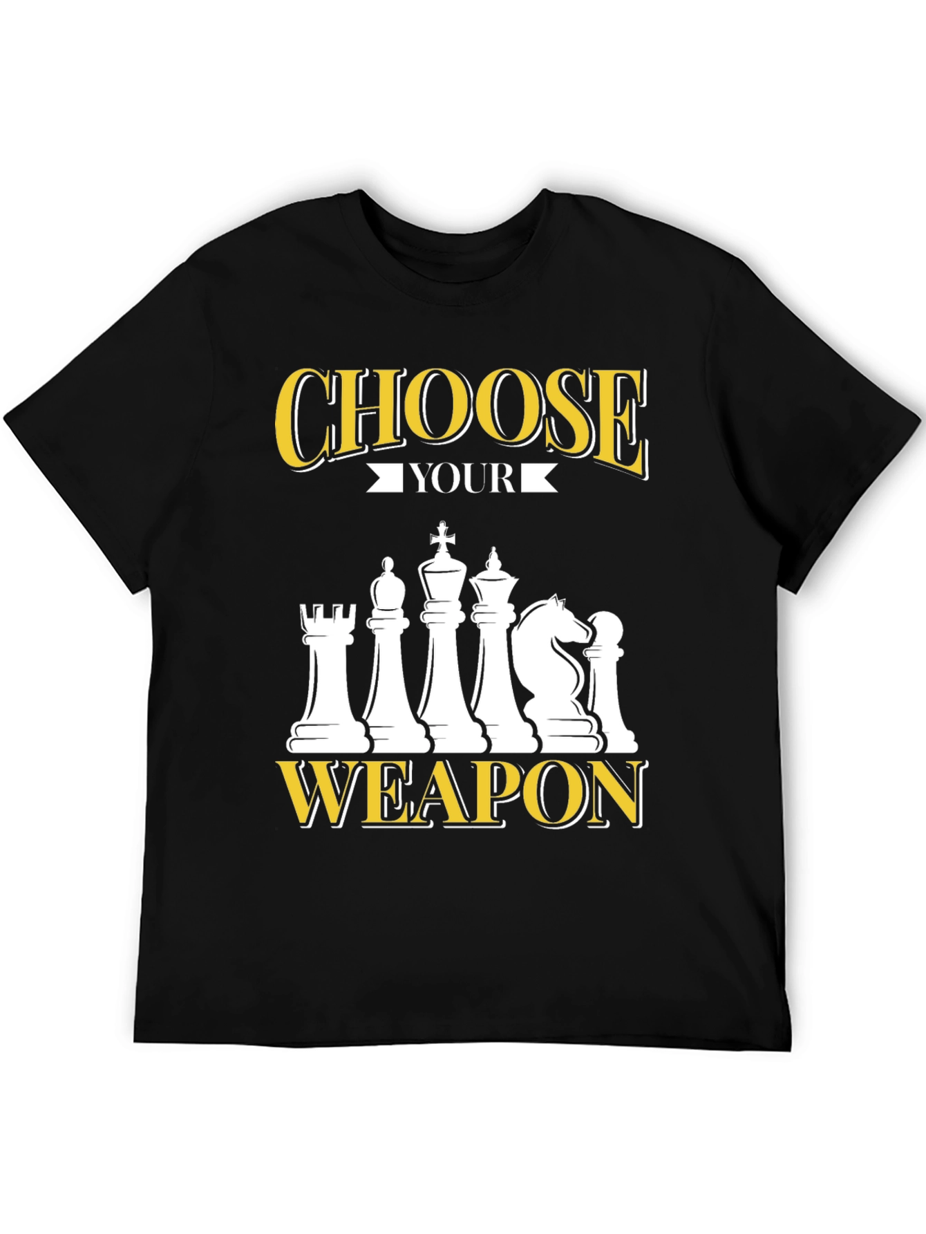 Choose Your Weapon Chess Graphic Tee - Black