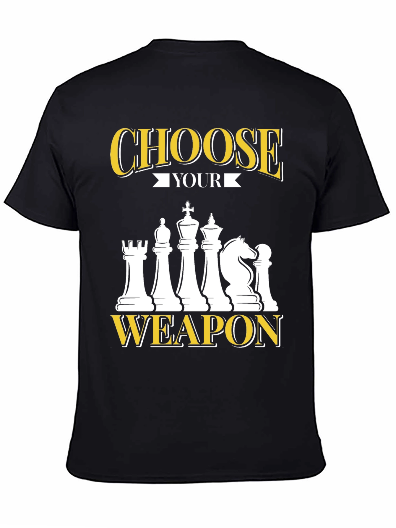 Choose Your Weapon Chess Graphic Tee - Black