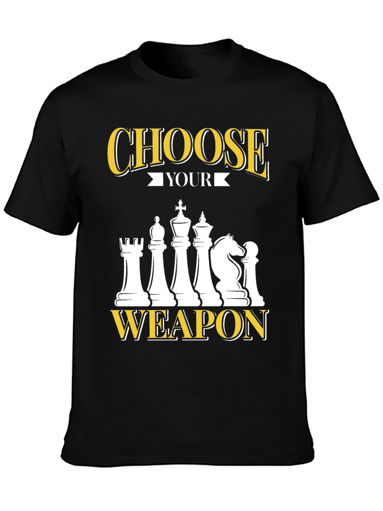 Choose Your Weapon Chess Graphic Tee - Black