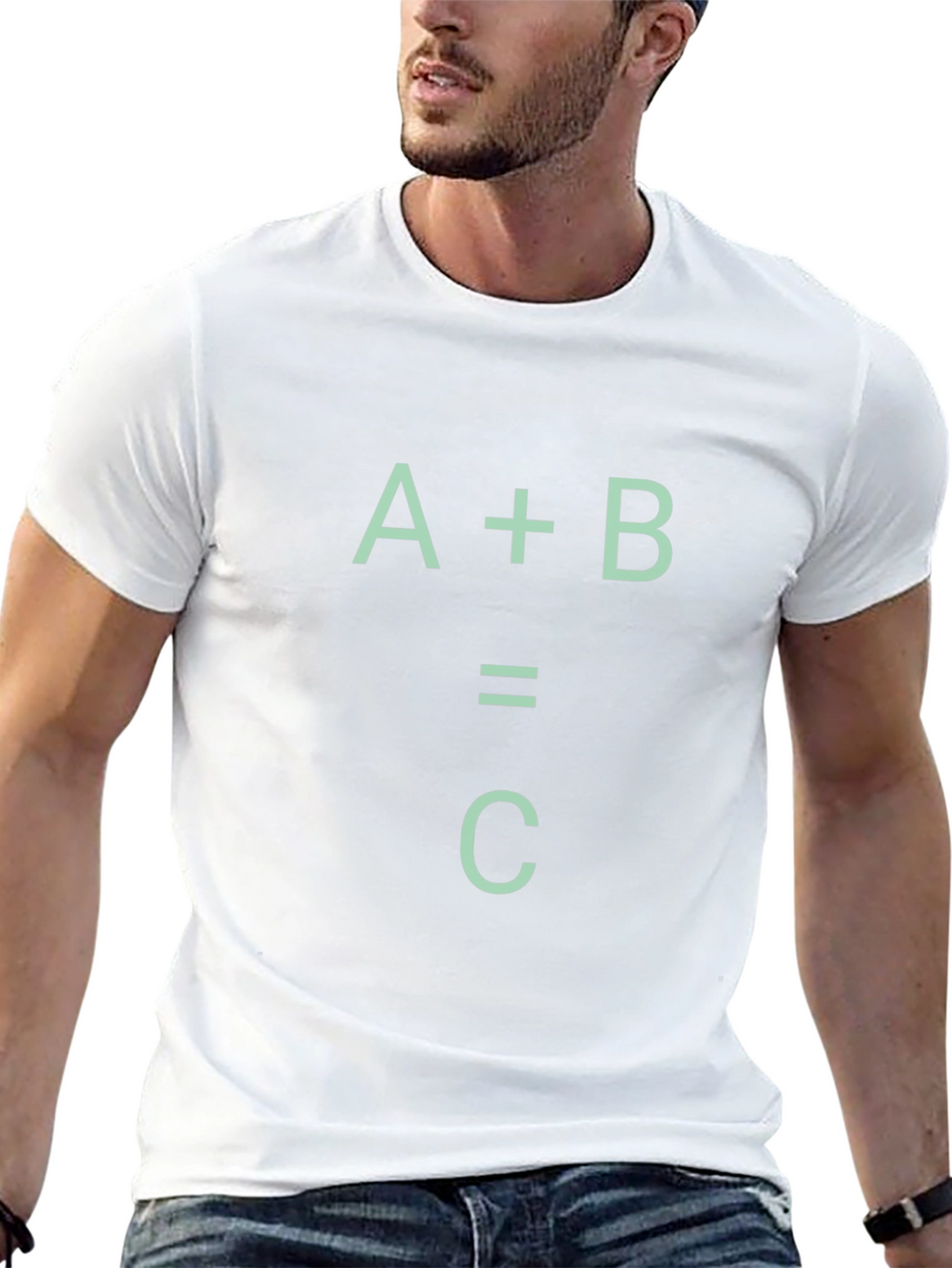 A+B=C Black Graphic Tee